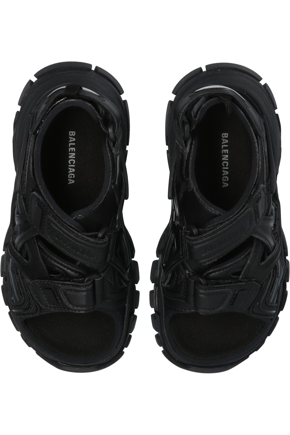 Black Track sandals with logo Balenciaga Kids GenesinlifeShops